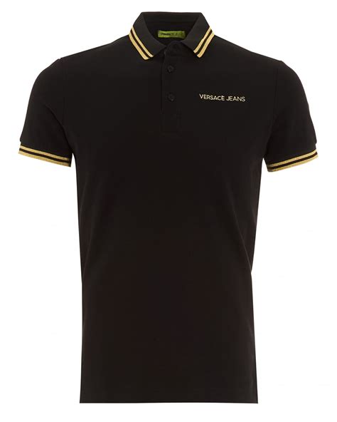 versace jeans tipped polo t shirt|Versace polo shirt price.